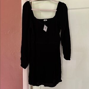 American Eagle Outfitters Black Long Sleeve Dress